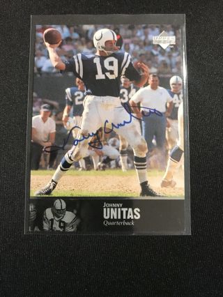 Johnny Unitas 1997 Upper Deck Legend Sp Autograph