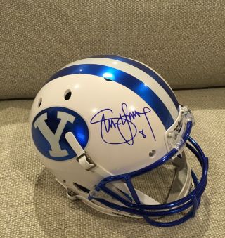 Exact Proof Steve Young Signed Autographed Byu Cougars Football Helmet Full Size