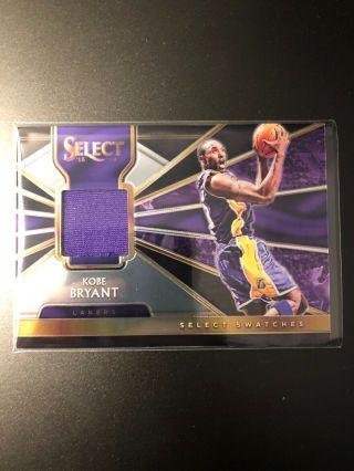 2018 - 19 Panini Select Kobe Bryant Select Swatches Memorabilia Card