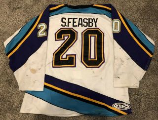 Muskegon Fury Hockey Signed Championship Game Worn Jersey Feasby