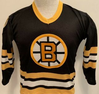 Vintage 1990’s Ccm Youth Boston Bruins Black Nhl Hockey Jersey Rare