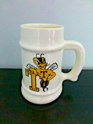 Georgia Tech Vintage Ceramic Beer Mug Stein Old Mascot Logo
