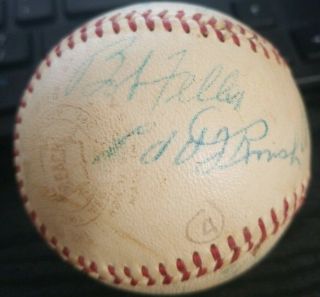 HOF Stars Multi Signed Baseball 14 autographs JSA 3