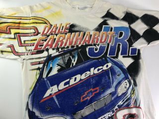 Vintage Dale Earnhardt Jr Racing Shirt Nascar Size Xl Allover Spellout