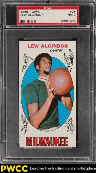 1969 Topps Basketball Lew Alcindor Rookie Rc 25 Psa 7 Nrmt (pwcc)