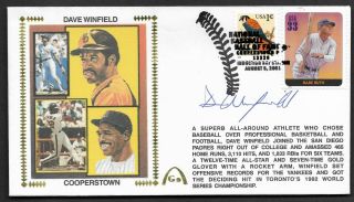 Dave Winfield Hall Of Fame Autographed Gateway Stamp Envelope Hof Postmark