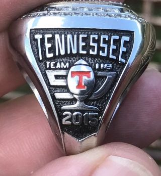 2015 Tennessee volunteers gator bowl champions championship players ring 3