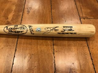 Jim Thome Phillies Indians Signed Auto Louisville Slugger 34 " Mlb Authentic Holo