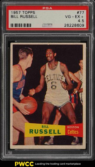 1957 Topps Basketball Bill Russell Sp Rookie Rc 77 Psa 4.  5 Vgex,  (pwcc)