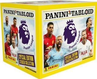 Panini Tabloid Premier League Stickers Full Box Of 50 Packets Rrp £35 New&sealed