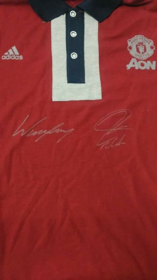 Wayne Rooney And Zlatan Ibrahimovic Jersey Shirt Signed Authentic Autographed