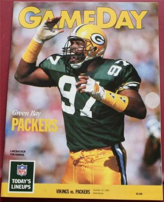 1989 Green Bay Packers Minnesota Vikings Program Metrodome Tim Harris Cover