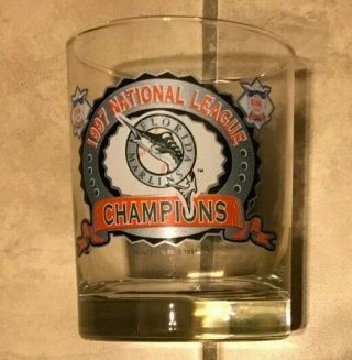 Florida Marlins 1997 National League Champions World Series 4 " Glass Great Shape
