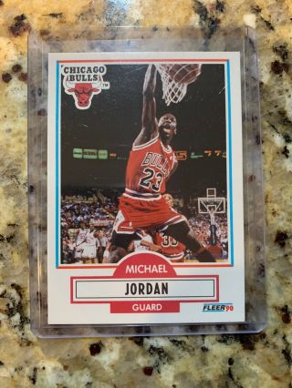 Michael Jordan 1990 - 91 90 - 91 Fleer 26 Chicago Bulls Hof Rare