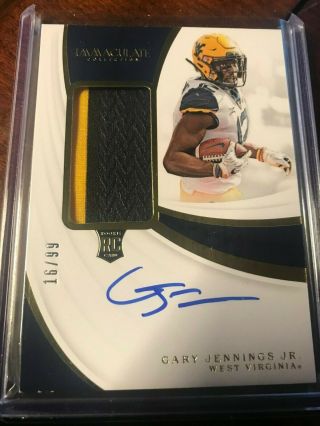 2019 Collegiate Immaculate Rc Patch Auto Rpa Gary Jennings Jr /99 Seahawks