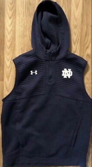 Notre Dame Football Team Issued Under Armour Sweatshirt Large 49