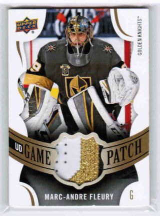 18/19 Ud Series 1 Marc - Andre Fleury Gj - Mf Game Patch /15 Vegas Golden Knights