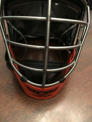 University of Virginia UVA Cavaliers Lacrosse Game Worn Blue Cascade Helmet 2