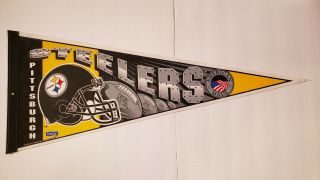 Pittsburgh Steelers Nfl Helmet American Made Full Size Pennant