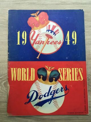 1949 Official World Series Program Yankees Vs.  Dodgers Robinson,  Dimaggio