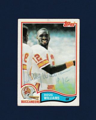 Doug Williams Signed Tampa Bay Buccaneers 1982 Topps Football Card