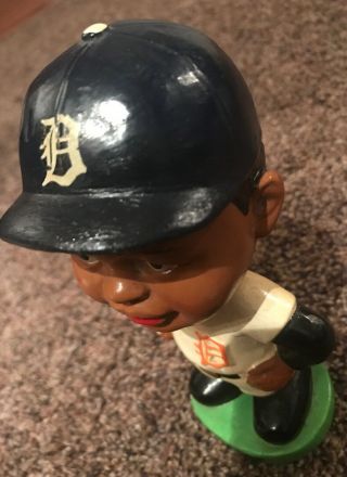 MLB Detroit Tigers Real Black Face Nodder Bobble Head 1962 Green Base Japan 9