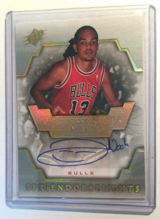 2007 - 08 Spx Endorsements Autographed E - Jn Joakim Noah Chicago Bulls Auto Rookie