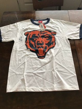 Chicago Bears Signed Official Medium T - Shirt Rex Grossman And Desmond Clark