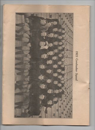 1923 College Football Program Notre Dame vs Nebraska w/ Knute Rockne 4 Horsemen 6
