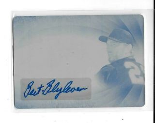 2019 Leaf In The Game Sports Bert Blyleven Auto Printing Plate 1/1 Twins