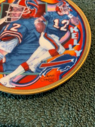 1991 SPORTS IMPRESSIONS NFL SUPERSTAR COLLECTOR PLATE,  BRONZE EDITION,  JIM KELLY 3