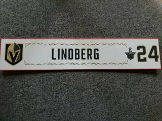 Vegas Golden Knights Locker Room Name Plate Lindberg 2018 Stanley Cup Playoffs