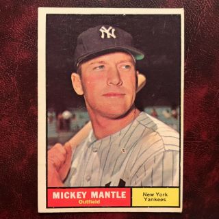 1961 Topps Set Mickey Mantle 300 York Yankees - Ex,