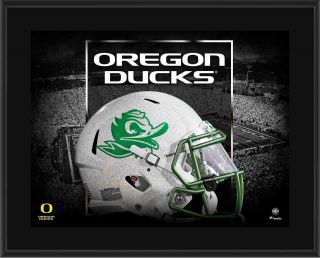 Oregon Ducks 10.  5x13 White Combat Duck Alternate Helmet Sub Plaque - Fanatics
