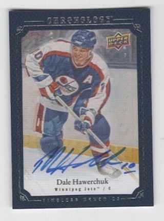2018 - 19 Upper Deck Ud Chronology Timeless Memories Dale Hawerchuk Auto