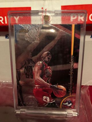 1998 - 99 Topps Finest No - Protector 81 Michael Jordan Chicago Bulls Card Rare