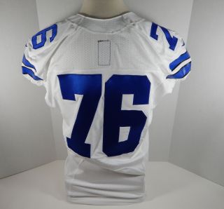 2015 Dallas Cowboys 76 Game Issued White Jersey