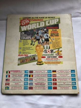 Panini Mexico 86 World Cup Sticker Album 2