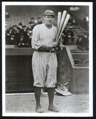 Babe Ruth With Bats 8x10 Photo York Yankees {later Print}