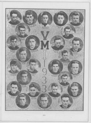 1933 VMI vs.  VPI THANKSGIVING DAY FOOTBALL GAME PROGRAM,  ROANOKE,  VIRGINIA,  TECH 3