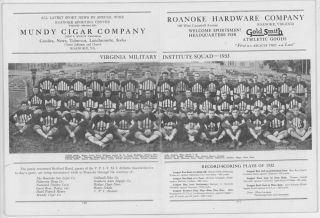 1933 VMI vs.  VPI THANKSGIVING DAY FOOTBALL GAME PROGRAM,  ROANOKE,  VIRGINIA,  TECH 5