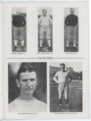 1933 VMI vs.  VPI THANKSGIVING DAY FOOTBALL GAME PROGRAM,  ROANOKE,  VIRGINIA,  TECH 6