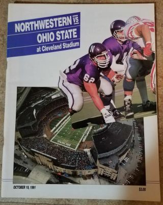 1991 Ohio State Vs Northwestern Football Program