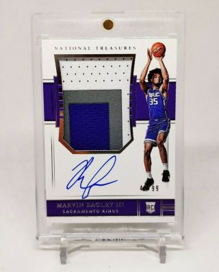 2018 - 19 National Treasures Rookie Patch Auto Rpa Marvin Bagley Iii /99