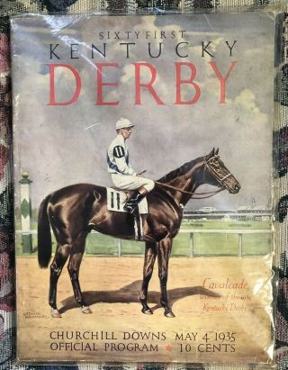 1935 Official Kentucky Derby Program - Omaha - Triple Crown Winner