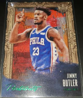 Jimmy Butler 2018 - 19 Panini Court Kings Portraits Jade Parallel Card (