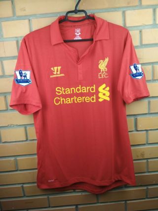 Liverpool Jersey Large 2012 2013 Home Shirt Soccer Football Warrior
