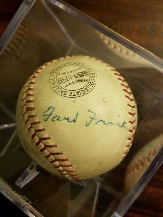 Ford Frick Joe Cronin Red Rolfe York Yankees Signed Baseball Jsa