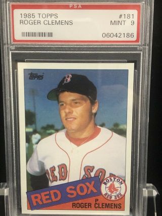 1985 Topps Roger Clemens Boston Red Sox 181 Baseball Card Rookie Psa Gem 9