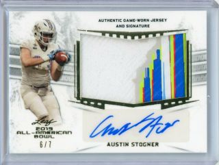 2019 Leaf Army All American Patch Auto Autograph /7 Austin Stogner Oklahoma